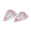 10Pcs 5 Colors Tartan Pattern Epoxy Resin Snap Hair Clip PHAR-P009-01E-3