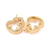 Brass Micro Pave Clear Cubic Zirconia Pendants KK-S389-07G-2