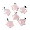 Natural Rose Quartz Pendants G-H035-02P-1