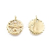 Brass Micro Pave Clear Cubic Zirconia Pendants KK-C006-34G-1