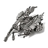 Horse Alloy Brooches for Backpack Clothes JEWB-L026-06B-3