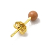Enamel Round Ball Stud Earrings EJEW-C020-01G-05-2