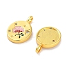 Rack Plating Brass Micro Pave Clear Cubic Zirconia Pendants X-KK-M293-30G-2