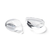Transparent Teardrop Glass Cabochons GGLA-R024-14x10-3