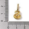 Brass Micro Pave Cubic Zirconia Pendants KK-K345-13S-G-3