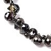 Transparent Electroplate Glass Beads Strands EGLA-F152A-FR07-3