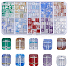 10 Colors Two Tone Transparent Glass Beads GLAA-SP0001-09-1