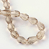 Transparent Glass Bead Strands GLAA-R024-6x8mm-05-3