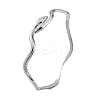 304 Stainless Steel Cuff Bangles for Women BJEW-Z078-09P-1