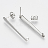 Non-Tarnish 201 Stainless Steel Stud Earring Findings LS-X-STAS-S079-45B-2