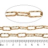 PVD Vacuum Plating Textured 304 Stainless Steel Paperclip Chains CHS-H026-18G-2