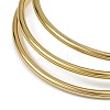 7Pcs Round Vacuum Plating PVD Vacuum Plating 201 Stainless Steel Bangles Sets for Women BJEW-F476-08G-03-2