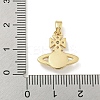 Brass with Clear Cubic Zirconia with Sea Shell Pendants KK-Q820-20G-3