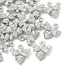 SHEGRACE Brass Micro Pave Cubic Zirconia Bees Charms XGR0165P-110P-1