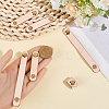 6Pcs 3 Styles Cowhide Leather Cable Straps with Golden Metal Snap Button FIND-CL0001-73A-3