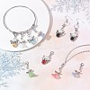 40Pcs 2 Styles Acrylic & Alloy Pendants FIND-SC0001-53-5