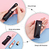 Portable Imitation Leather Chapstick Keychain Holder KEYC-WH0029-56C-3