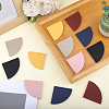 12Pcs 6 Colors PU Leather Fan Bookmarks AJEW-CL0002-09-4