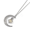 Alloy Resin Moon Pumpkin Pendants Necklaces LS-NJEW-S417-01C-1