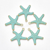 Spray Painted Alloy Pendants X-PALLOY-T065-24B-1
