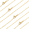 Beebeecraft 6Pcs Brass Coreana Chain Necklaces Set for Women NJEW-BBC0001-05-1