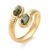 Oval Natural Red Agate & Amazonite & Rhodochrosite & Black Onyx & African Turquoise & Lapis Lazuli Finger Rings RJEW-Q004-04G-4