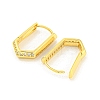 Brass Micro Pave Clear Cubic Zirconia Hoop Earrings for Women EJEW-K286-05G-2