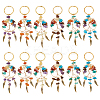 12Pcs 6 Styles Tree of Life Gemstone Keychians KEYC-GO00004-1