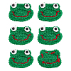 BENECREAT Frog's Head Shape Cartoon Style Polyester Knitted Costume Ornament Accessories DIY-BC0006-65-1