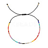 Bohemian Minimalist Glass Seed Bead Braided Bead Bracelets for Women PE3072-5