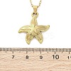 Starfish 304 Stainless Steel Pendant Necklaces NJEW-M096-21G-3