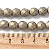 Electroplated Synthetic Non-magnetic Hematite Beads Strands G-S382-01G-2
