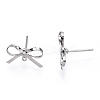 Brass Stud Earring Findings KK-S350-013P-3