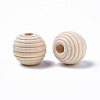 Unfinished Natural Wood Beads WOOD-R266-05-2
