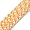 Eco-Friendly Dyed Glass Pearl Round Beads Strands HY-A002-4mm-RB072-4