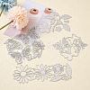 Flower & Leaf & Butterfly Frame Carbon Steel Cutting Dies Stencils DIY-TA0002-88-5