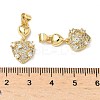 Brass Micro Pave Cubic Zirconia Pendants KK-Q068-66G-3