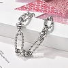 304 Stainless Steel Figaro Link Chain Bracelets for Women Men BJEW-F488-06P-4