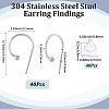 40Pcs 304 Stainless Steel Stud Earring Findings STAS-SC0010-33P-2