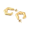 304 Stainless Steel Twist Ring Stud Earrings EJEW-I290-01G-2