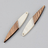 Opaque Resin & Walnut Wood Pendants RESI-S389-015A-C04-2