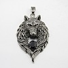 Retro Men's 304 Stainless Steel Steel Big Wolf Head Pendants LS-STAS-O044-52A-1