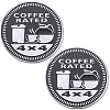 Flat Round Aluminum Car Decorative Stickers DIY-WH0504-30B-1
