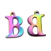 Ion Plating(IP) 304 Stainless Steel Alphabet Charms STAS-H122-B-M-1