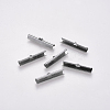 Non-Tarnish 304 Stainless Steel Ribbon Crimp Ends STAS-S112-001H-P-2