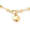 304 Stainless Steel Heart Charm Bracelets STAS-B021-11-2