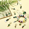 15Pcs Cactus Alloy Enamel Pendant Decorations HJEW-YW00129-5