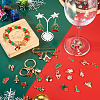 40Pcs 20 Style Christmas Rack Plating Alloy Enamel Pendants ENAM-TA0001-54-7