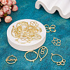 24Pcs 6 Styles Alloy Open Back Bezel Pendants FIND-TA0010-74-5