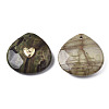 Natural Ocean Jasper Pendant Rhinestone Settings G-N326-131-07-3